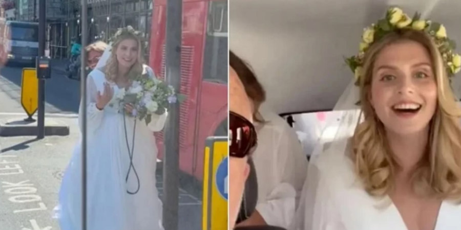 Νύφη στην Αγγλία έκανε οτοστόπ για να πάει στον γάμο της – Δεν έβρισκε ταξί - Δείτε φωτογραφίες