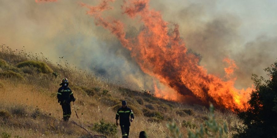 ΛΕΥΚΩΣΙΑ: Πυρκαγιά στην περιοχή των Χαλεπιανών -  Τυλίχθηκαν στις φλόγες δύο υποστατικά