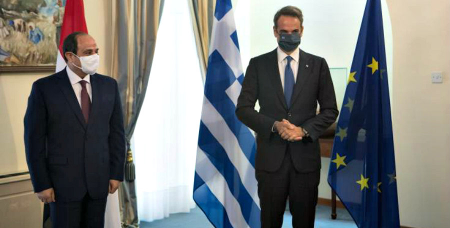 Τη σημασία της συμφωνίας οριοθέτησης της ΑΟΖ Ελλάδας-Αιγύπτου τόνισαν Μητσοτάκης και Σίσι 