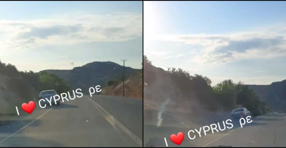 Η… τρελή πορεία οχήματος στον αυτοκινητόδρομο της Κύπρου - Έχασε τον έλεγχο και «θέρισε» την ταμπέλα 