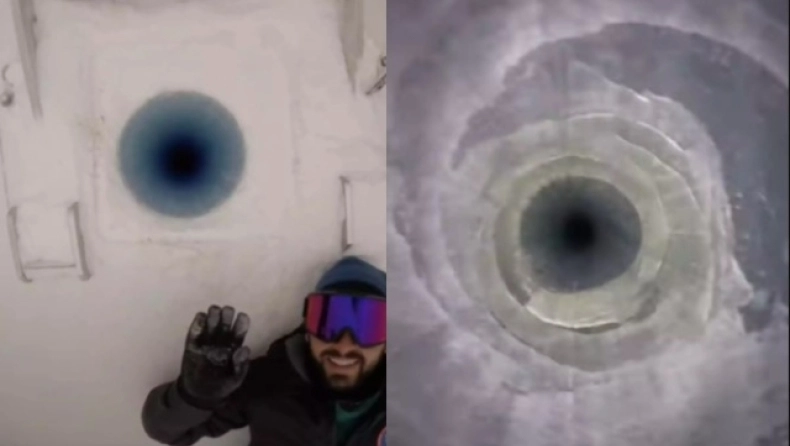 Ερευνητής έριξε την κάμερα του σε τρύπα στην Ανταρκτική: Το μοναδικό θέαμα που καθήλωσε τους χρήστες του διαδικτύου - Δείτε βίντεο