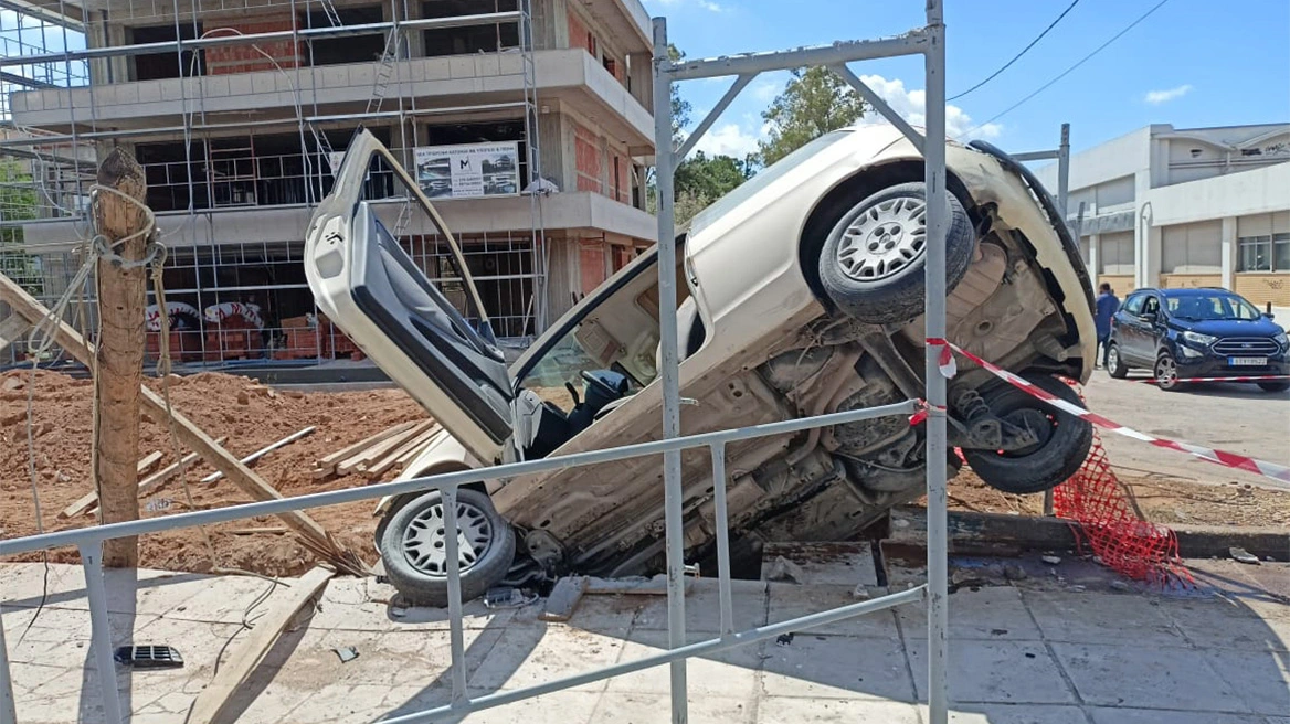 Επεισοδιακή καταδίωξη στην Κηφισιά: Κλεμμένο όχημα προσέκρουσε σε κολόνα – Ένας ελαφρά τραυματίας και δύο συλλήψεις