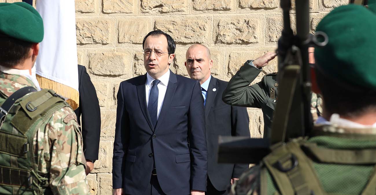 Κατέθεσε στεφάνι ο Πρόεδρος Χριστοδουλίδης - «Δεν είναι τυχαίο ότι η πρώτη πράξη μου ήταν να επισκεφτώ τα Φυλακισμένα Μνήματα»