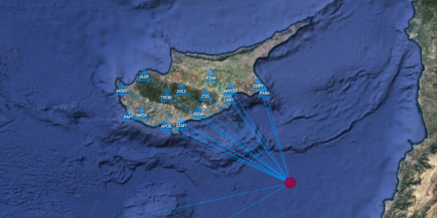 Η σεισμική δόνηση μεταξύ Κύπρου - Λιβάνου ήταν 3.7 Ρίχτερ  - Νεότερες πληροφορίες