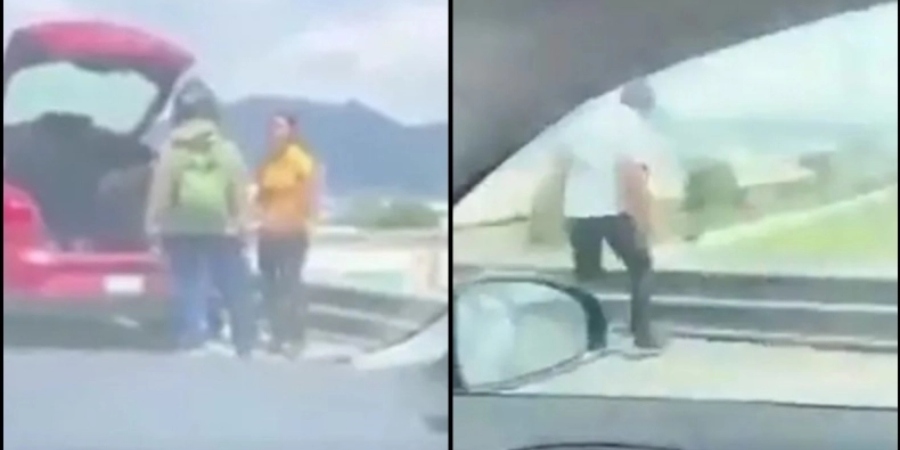 Απίστευτο περιστατικό στο Μεξικό: Οδηγός τσακώθηκε με ντελιβερά και τον πέταξε από την γέφυρα - ΒΙΝΤΕΟ