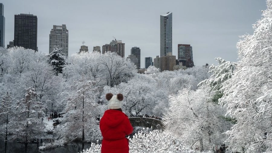Επίσημα χειμώνας στη Νέα Υόρκη: «Ντύθηκε» στα λευκά το Central Park - Εντυπωσιακές εικόνες