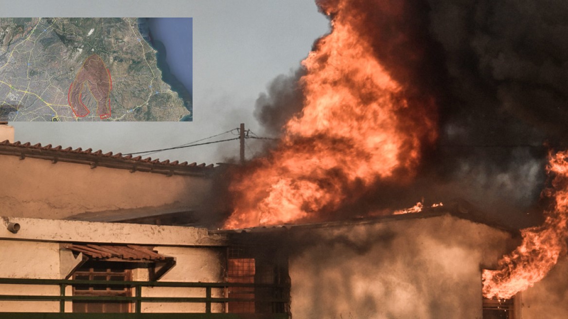 Φωτιά στην Ελλάδα: Πώς ξεκίνησε η πυρκαγιά στην Πεντέλη Δείτε το σημείο έναρξης