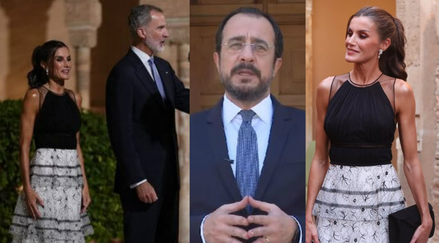 Νίκος Χριστοδουλίδης: Η χειραψία με την εντυπωσιακή Βασίλισσα Λετίθια στη Γρανάδα της Ισπανίας