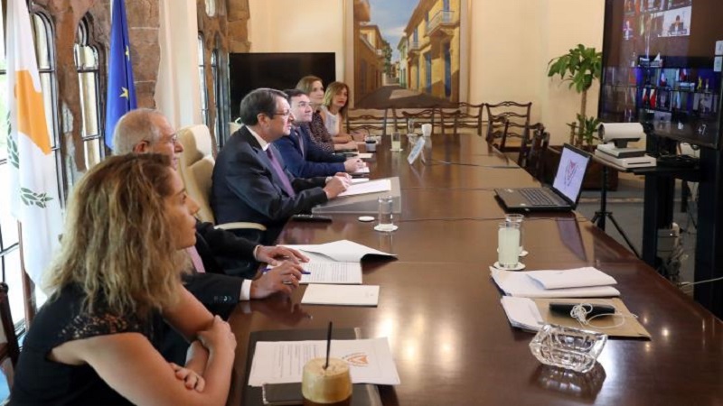 Ο Πρόεδρος Αναστασιάδης συμμετέχει σε τηλεδιάσκεψη με Μισέλ και Μέρκελ