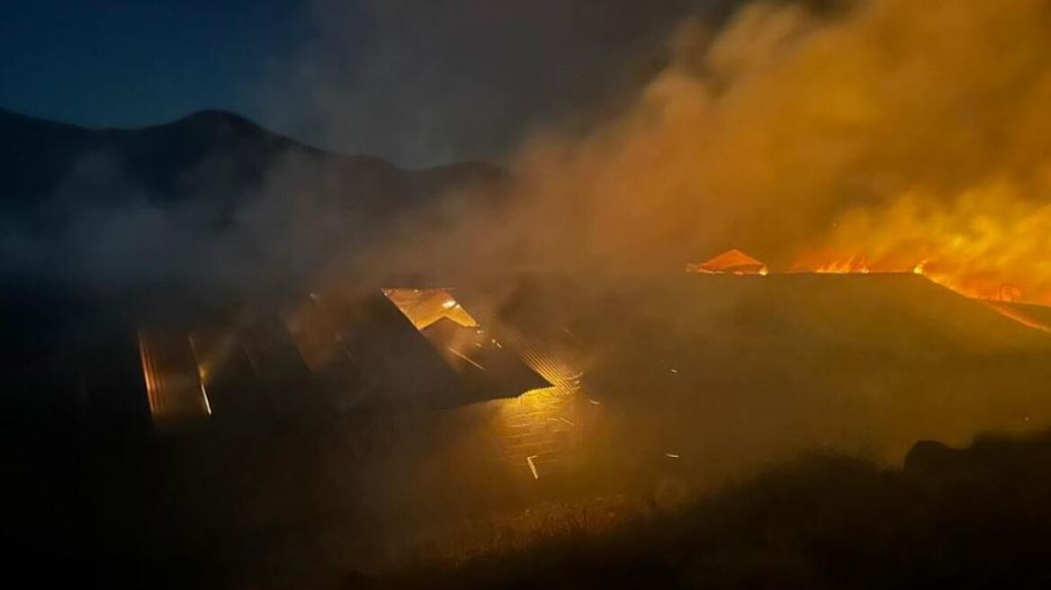 Ελλάδα: Μαίνεται η φωτιά σε ποιμνιοστάσιο στο χωριό Ανάβρα της Μαγνησίας - Δεν διασώθηκαν τα ζώα