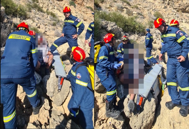 Ανασύρθηκε τραυματισμένος ο ορειβάτης – Έπεσε σε γκρεμό 40 μέτρων ενώ επιχειρούσε αναρρίχηση – Δείτε φωτογραφίες