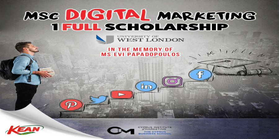 Η ΚΕΑΝ προσφέρει μία υποτροφία για το μεταπτυχιακό πρόγραμμα «MSc Digital Marketing» εις μνήμη της Εύης Παπαδοπούλου