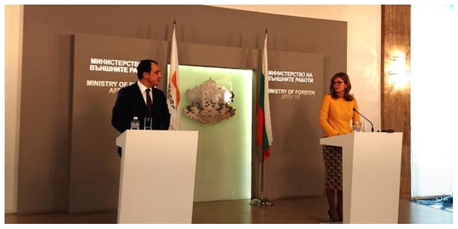 Χριστοδουλίδης: Η Λευκωσία υπολογίζει στη στήριξη της Βουλγαρίας για εφαρμογή των κυρώσεων κατά της Τουρκίας