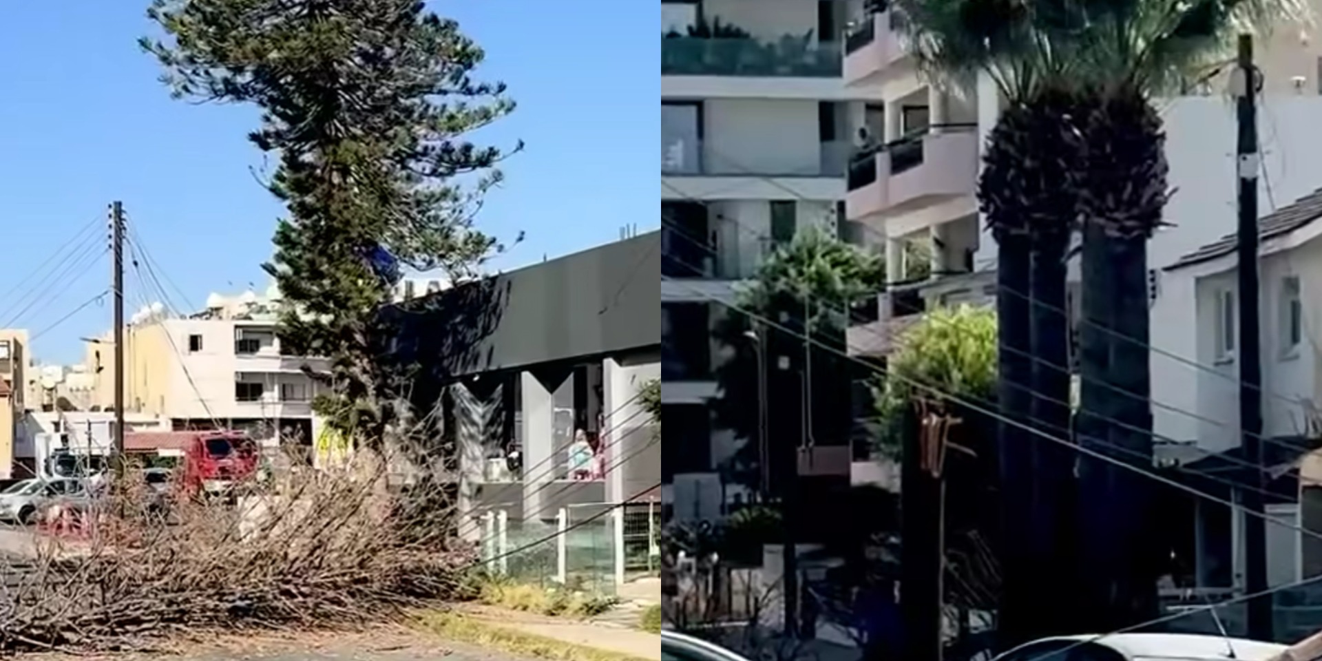 VIDEO: Αναστάτωση στη Λάρνακα - Πάσσαλος της ΑΗΚ έπεσε σε όχημα λόγω των ισχυρών ανέμων 