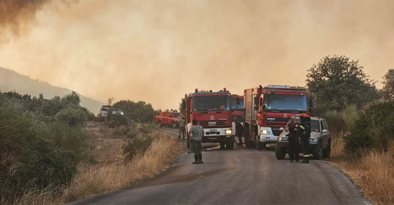 Μαίνεται η φωτιά στην Εύβοια: Νέο 112 για εκκένωση σε Πετριές και Κριεζά - Δείτε βίντεο