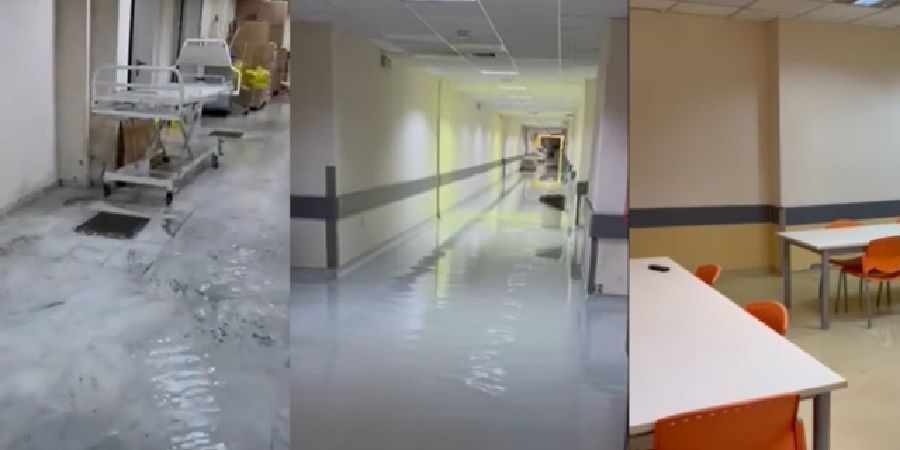 Εικόνες καταστροφής στον Βόλο: Πλημμύρισε και πάλι το νοσοκομείο - Βίντεο