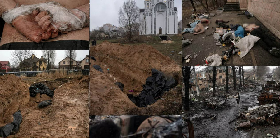 Ομαδικοί τάφοι και άμαχοι νεκροί με δεμένα χέρια στους δρόμους - Οι εικόνες που σόκαραν τον πλανήτη