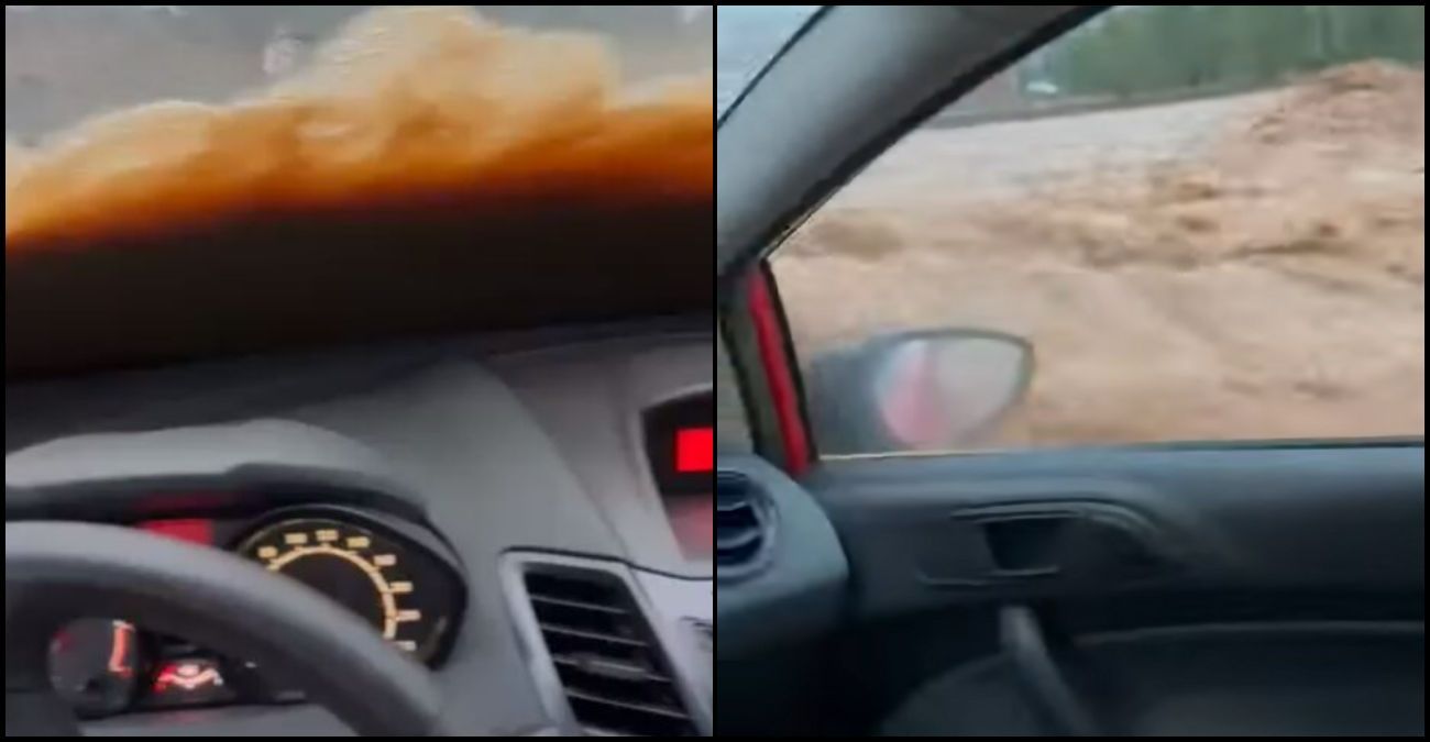 Στιγμές τρόμου για οδηγό στη Χαλκιδική - Βλέπει τον ορμητικό χείμαρρο να παρασύρει το αυτοκίνητό του - Μπήκαν νερά μέσα - Σοκαριστικό βίντεο