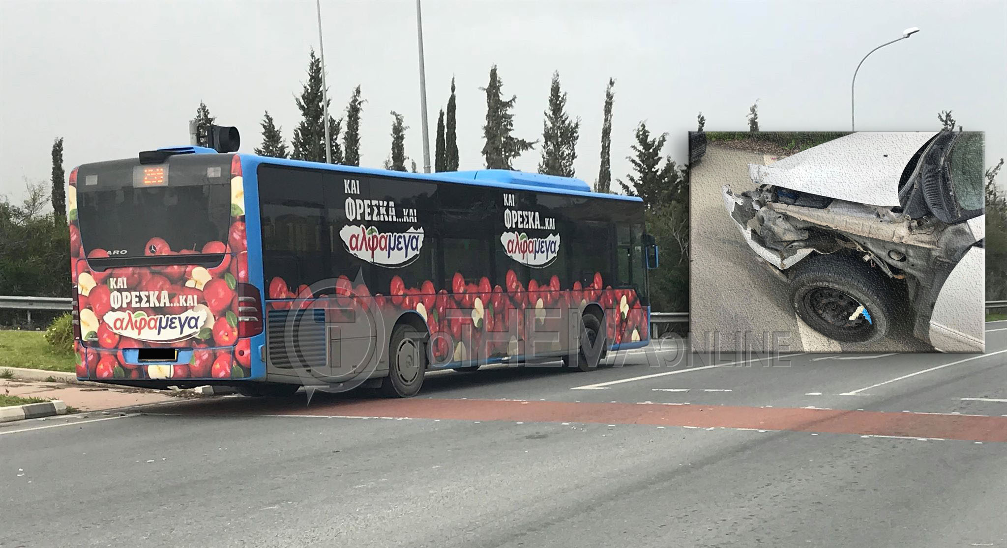 ΓΕΡΙ – ΤΡΟΧΑΙΟ: Σύγκρουση οχήματος με λεωφορείο ΟΣΕΛ  - ΦΩΤΟΓΡΑΦΙΕΣ