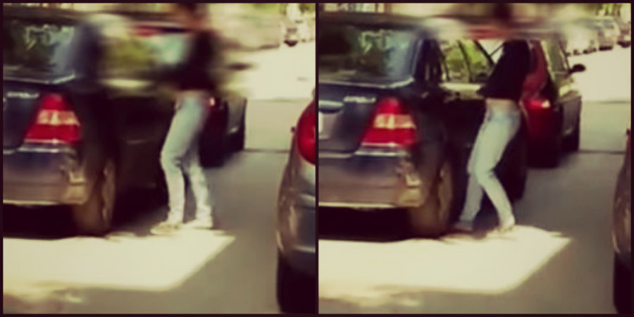 Θεσσαλονίκη: Κοπέλα βάζει το πόδι της σε ρόδες αυτοκινήτων για να την πατήσουν - Τι ζητά - VIDEO