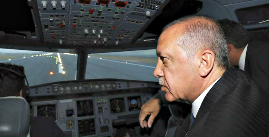 Aναγκαστική προσγείωση του ελικοπτέρου που μετέφερε τον Ερντογάν