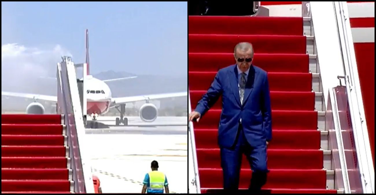 Από που ήρθε τελικά η πτήση του Ερντογάν στα κατεχόμενα - Έφτιαξαν υδάτινη αψίδα για το καλωσόρισμα - Δείτε βίντεο