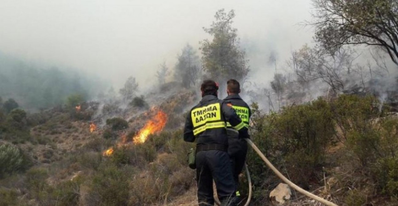 Yπό πλήρη έλεγχο δασική πυρκαγιά στην Ακρούντα - Διερευνώνται τα αίτια