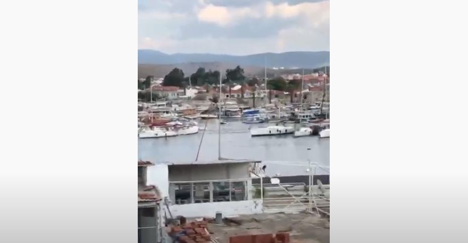 Σεισμός: Συγκλονιστικό βίντεο από την Τουρκία -Το τσουνάμι παρασέρνει πολυτελή σκάφη σε μαρίνα  