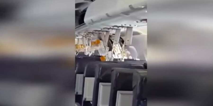 Λιποθύμησε όταν έπεσαν οι μάσκες οξυγόνου στο αεροπλάνο – Ανησυχία επιβατών - VIDEO