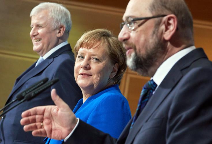 Μέρκελ-Σουλτς: Βάλαμε τις βάσεις για μια καλή και σταθερή κυβέρνηση στη Γερμανία 