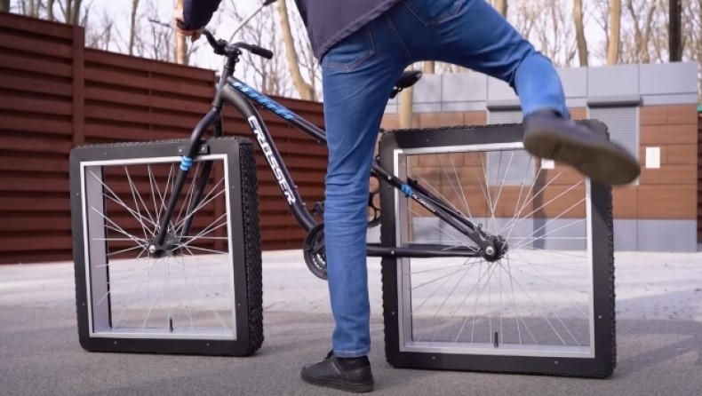 Το πρώτο ποδήλατο με τετράγωνες ρόδες - Δείτε βίντεο 
