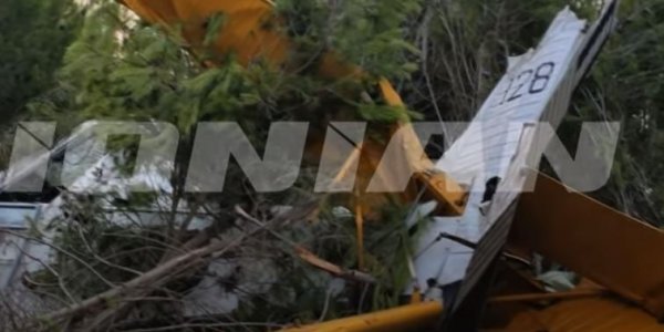Ζάκυνθος: Σώθηκε από θαύμα - Εικόνες από τη συντριβή του αεροσκάφους PZL