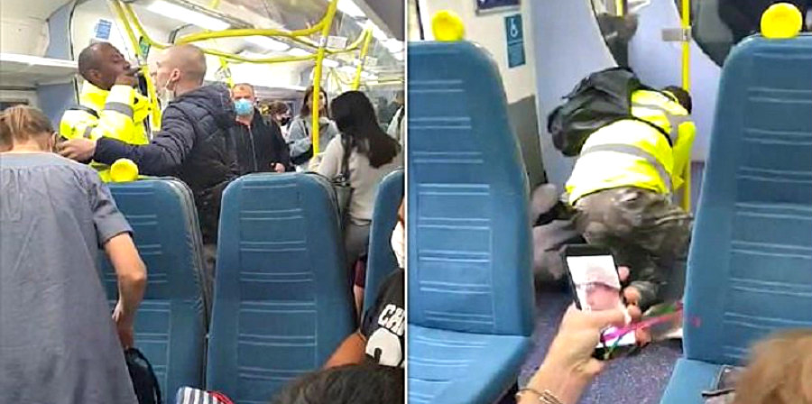 Το ΄ξύλο της αρκούδας' σε τρένο στο Λονδίνο επειδή επιβάτης δεν φορούσε μάσκα -VIDEO