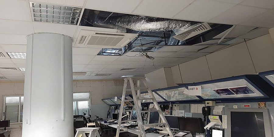 Ψάχνουν το πώς έπεσε η οροφή στο Κέντρο Ελέγχου Πτήσεων Λευκωσίας