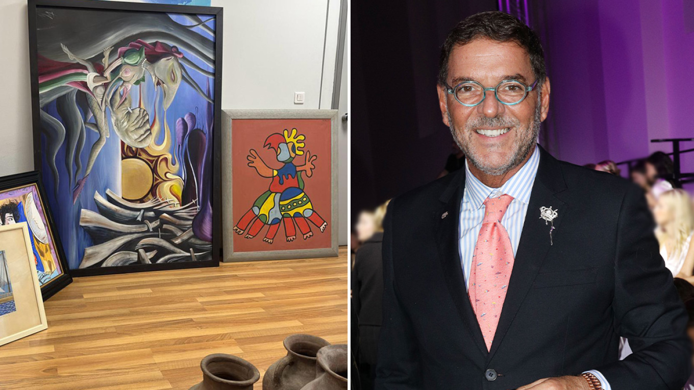 Νέες φωτογραφίες με τους πίνακες και τα μετρητά που κατασχέθηκαν από την γκαλερί του Τσαγκαράκη