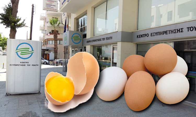 Κύπρος 2015: Πήγε τα χαλασμένα αυγά στο Κέντρο εξυπηρέτησης του πολίτη…