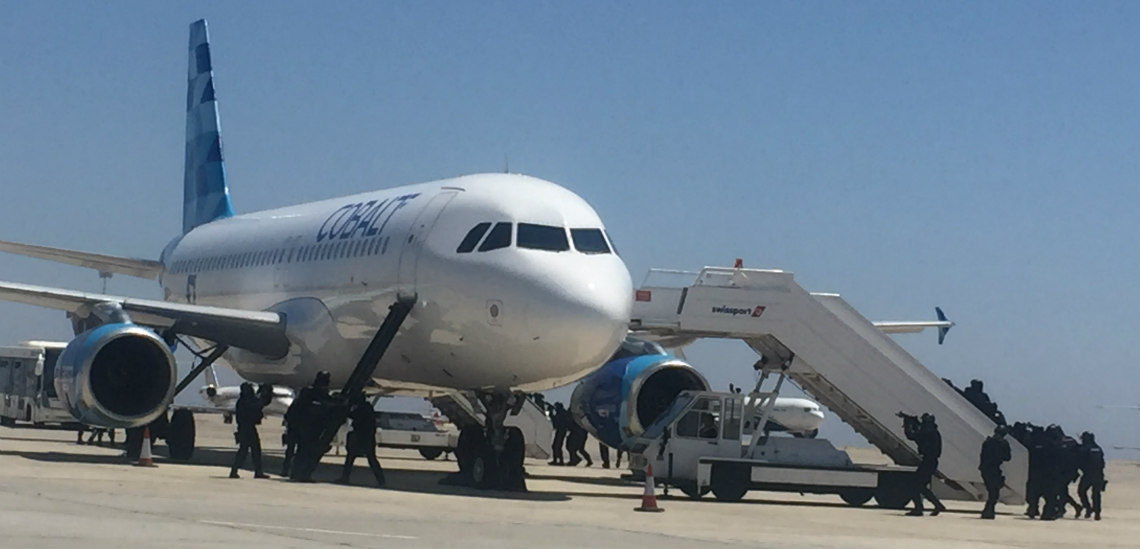 ΑΕΡΟΔΡΟΜΙΟ ΛΆΡΝΑΚΑΣ: Σενάριο αεροπειρατείας σε αεροσκάφος της Cobalt από τρομοκράτες στo πλαίσιo άσκησης