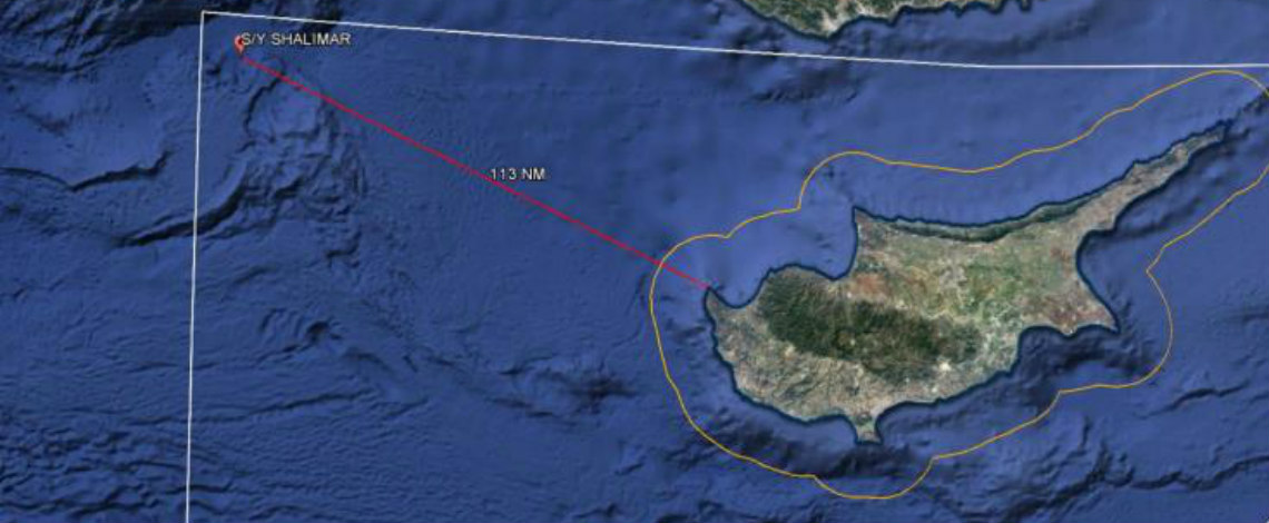 SOS από ιστιοφόρο βορειοδυτικά της Κύπρου: Το σκάφος «έμπαζε νερά»! Κινδύνεψαν οι δυο επιβαίνοντες