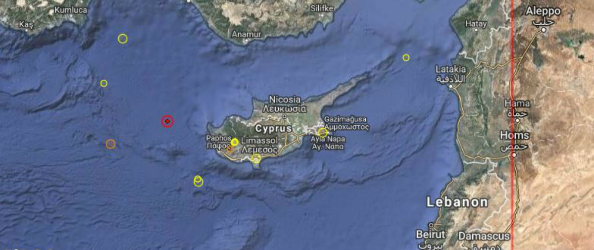 Σεισμός ανοικτά της Πάφου! 4 ρίχτερ σύμφωνα με τις πρώτες ενδείξεις