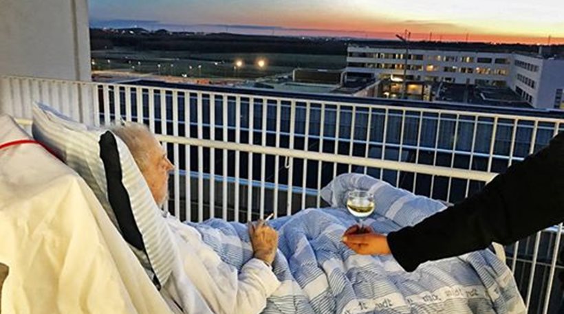 Νοσοκομείο πραγματοποιεί την τελευταία επιθυμία ασθενή: Ένα τσιγάρο και ένα ποτήρι λευκό κρασί