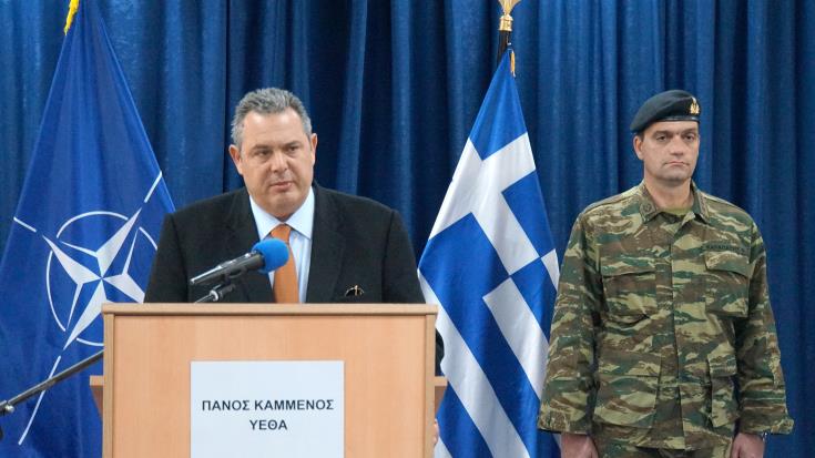 'Η Ελλάδα θα απαντήσει σε κάθε πρόκληση' δήλωσε ο Καμμένος από το Κοσυφοπέδιο