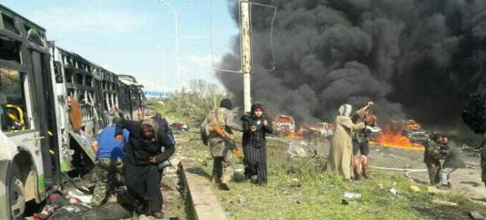Συρία: Ισχυρή έκρηξη έπληξε λεωφορεία με αμάχους -Τουλάχιστον 22 νεκροί