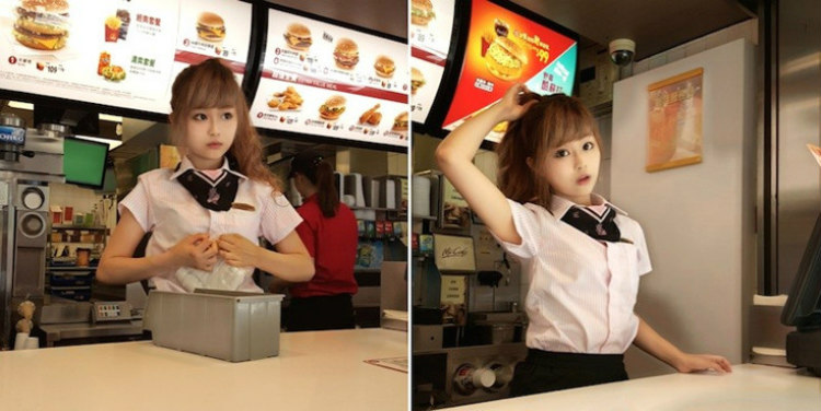 Κάνουν ουρές στα McDonald’s της Ταϊβάν για τη σέξι ταμία