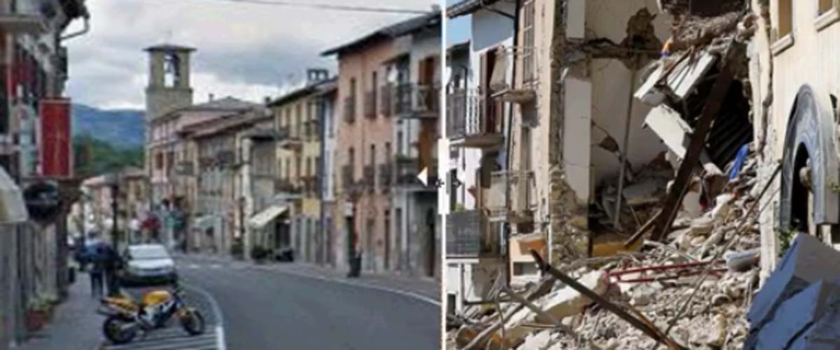 Συγκλονιστικό VIDEO 50 δευτερολέπτων – Η Ιταλία πριν και μετά τον σεισμό