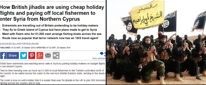 Daily Mail: Βρετανοί τζιχαντιστές μπαίνουν στη Συρία μέσω Κύπρου! – Στο κόλπο και ψαράδες