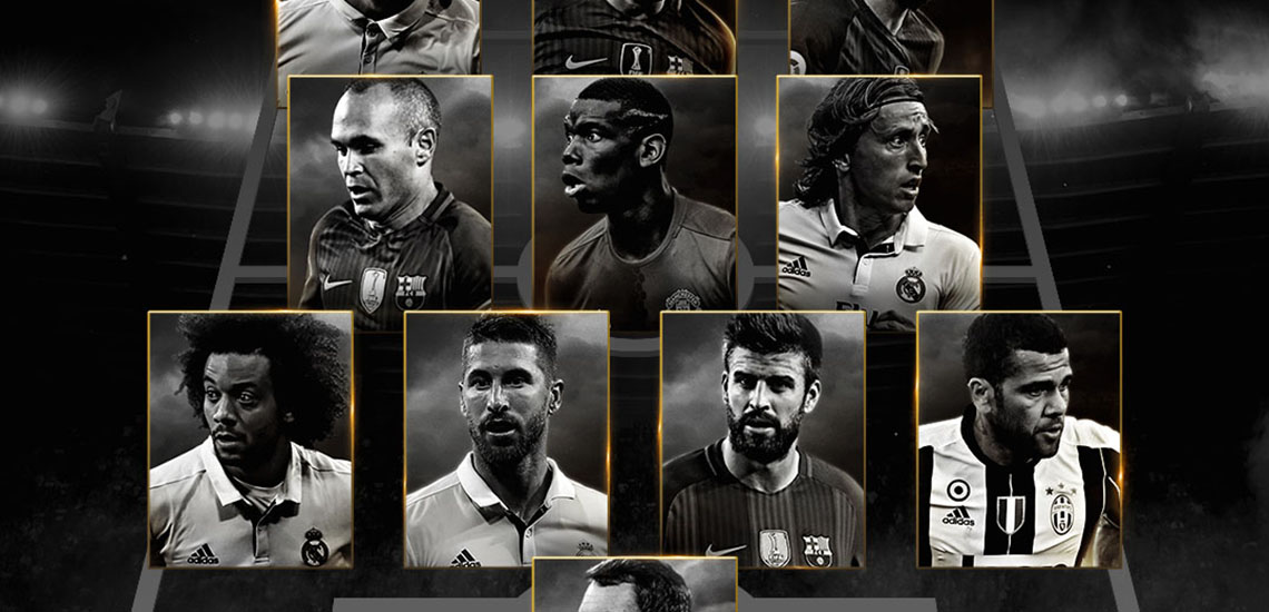 FIFA-FIFPro: Η καλύτερη ενδεκάδα του κόσμου για το 2016!