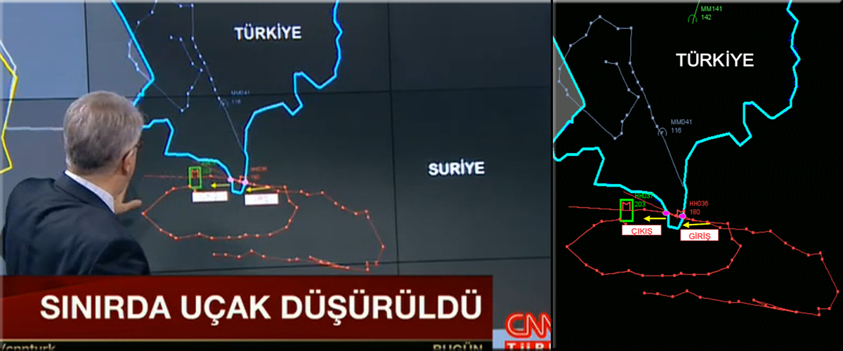 Οι Τούρκοι παρουσιάζουν την υποτιθέμενη πορεία του ρωσικού πολεμικού αεροσκάφους - ΦΩΤΟΓΡΑΦΙΕΣ