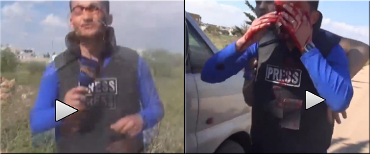 ΣΚΛΗΡΕΣ ΕΙΚΟΝΕΣ: Θραύσμα βόμβας πλήττει τον δημοσιογράφο, ενώ μιλάει μπροστά από την κάμερα - VIDEO