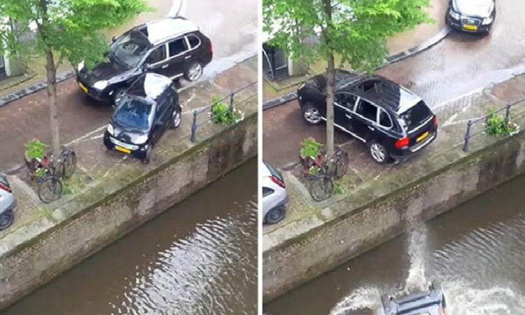 Δείτε πώς πασίγνωστος ηθοποιός έριξε αμάξι μέσα σε κανάλι με νερό με το θηριώδες του τζιπ! VIDEO