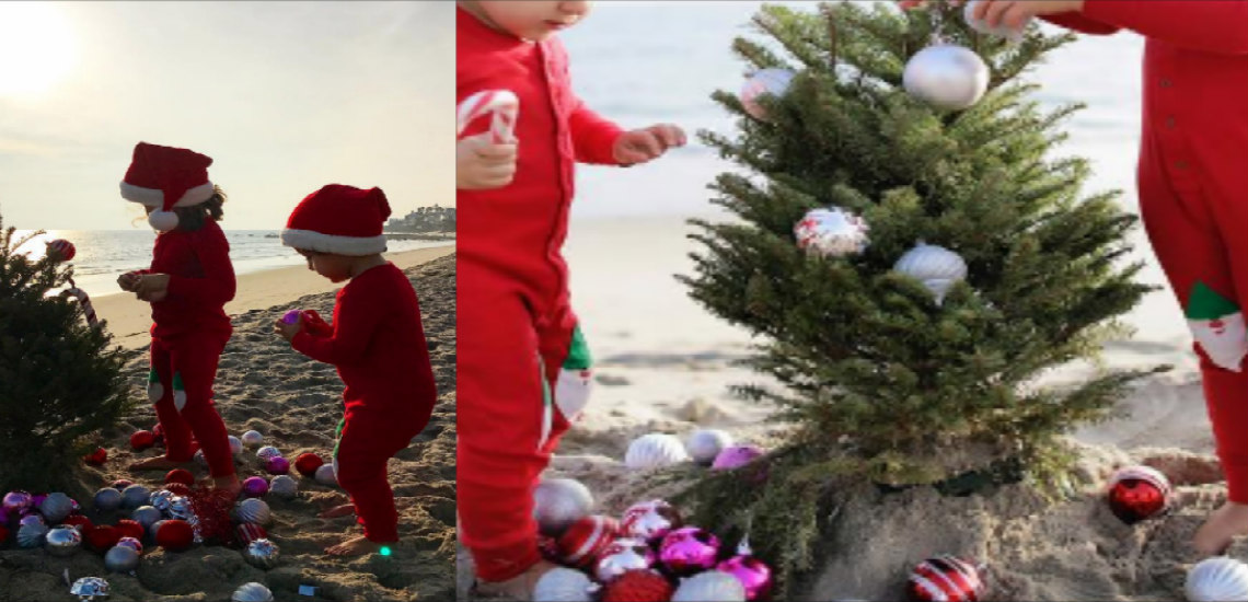 Τα παιδιά Κύπριου επιχειρηματία στολίζουν δέντρο στην παραλία!